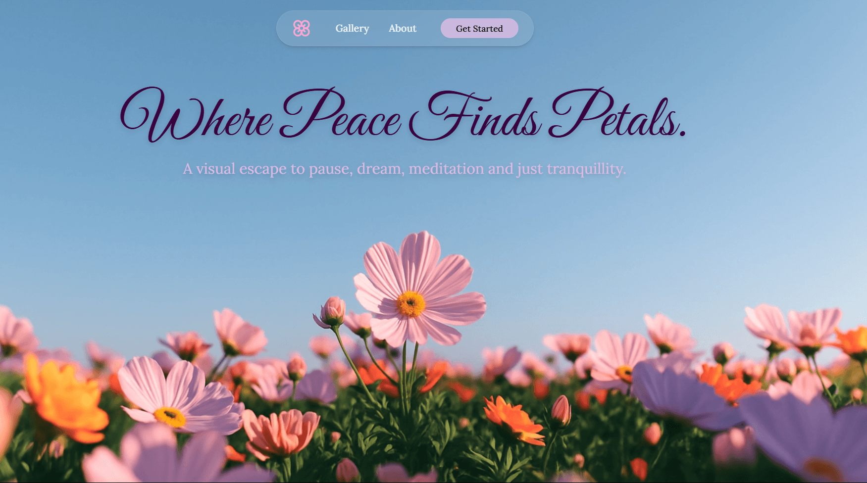 Hero  Section - Meditation App